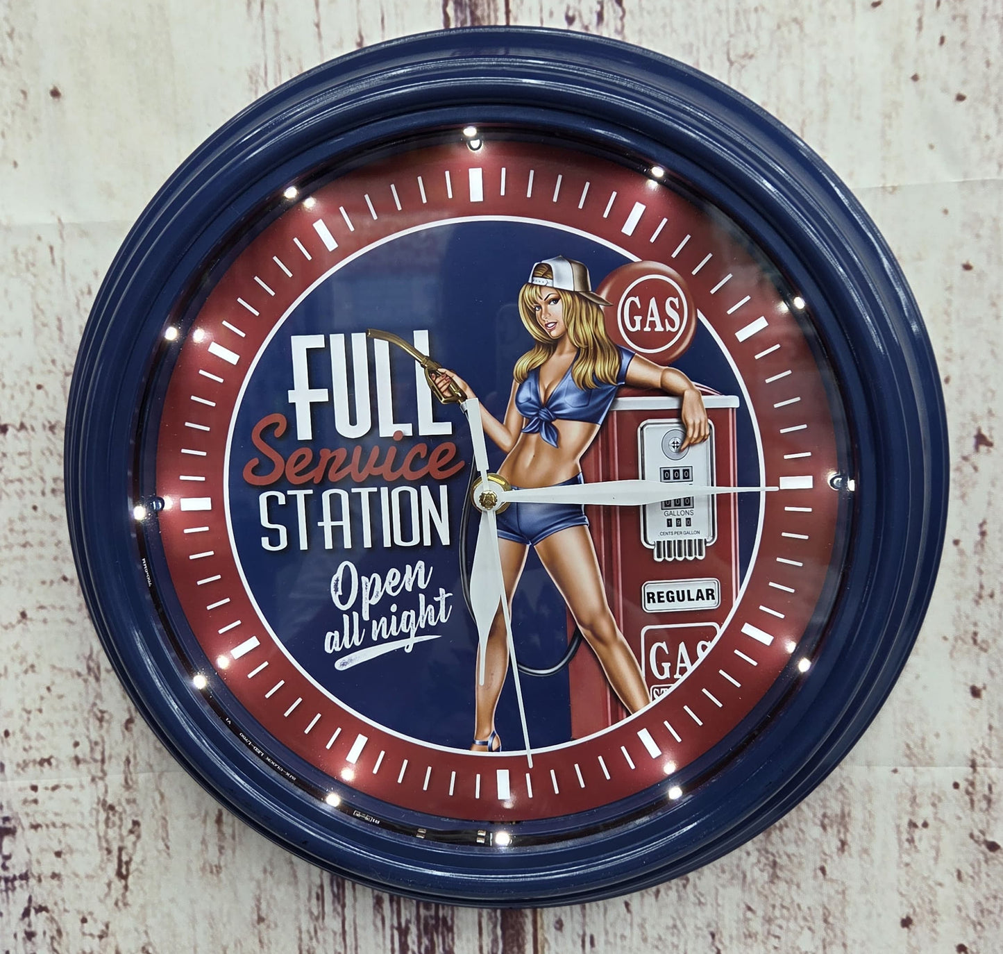Gas Pinup Led Clock