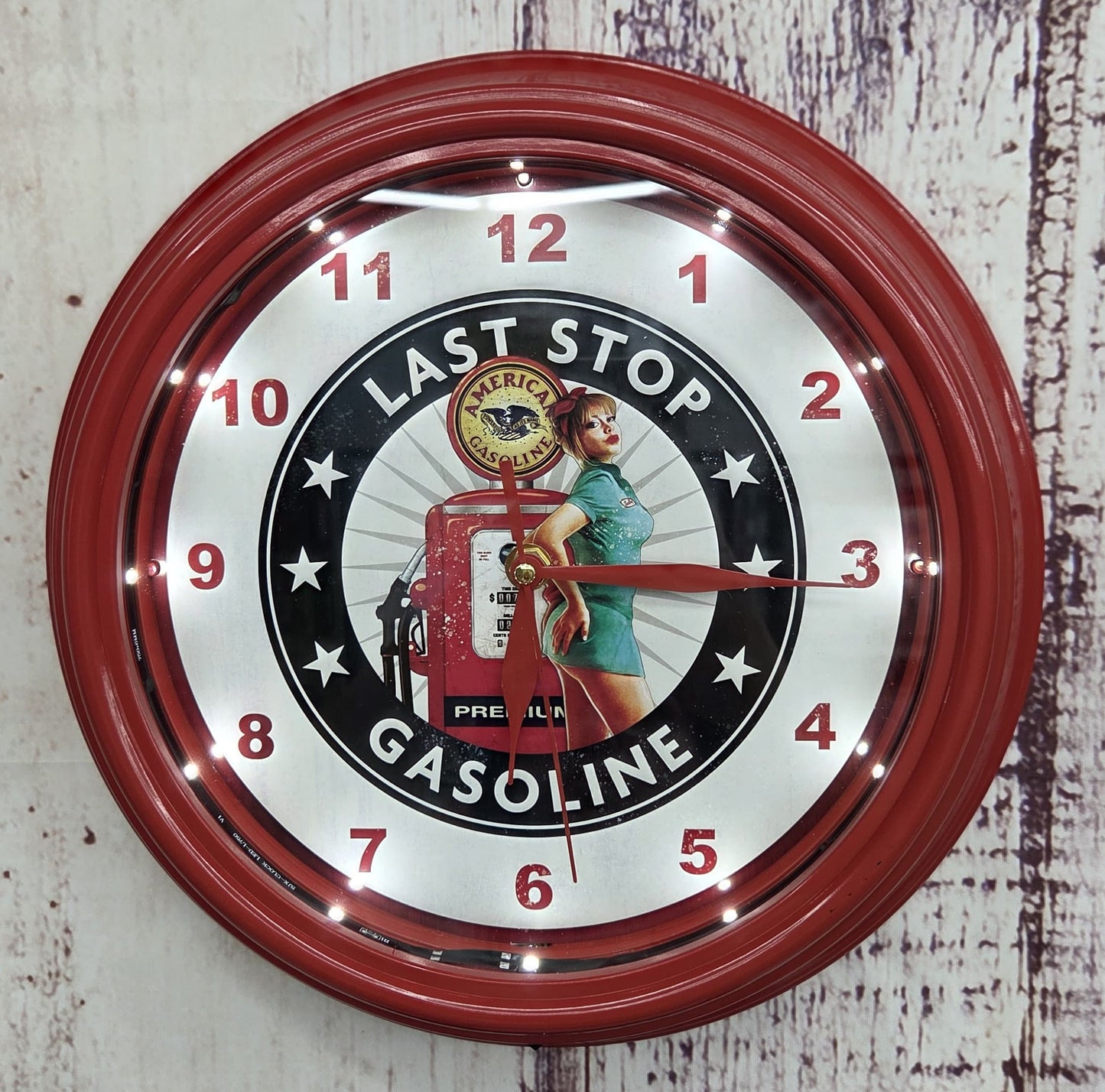 Last Stop Gas Led Clock
