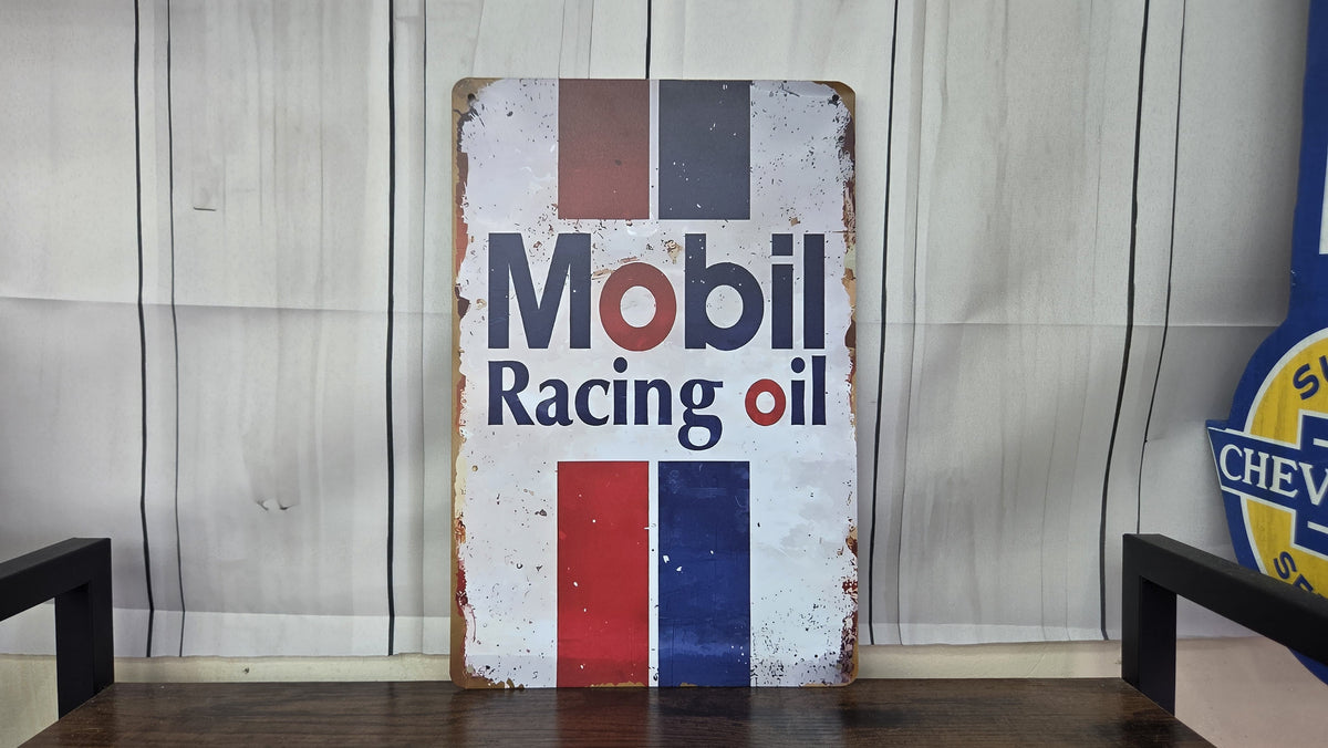 Mobil Racing Oil Metal Sign