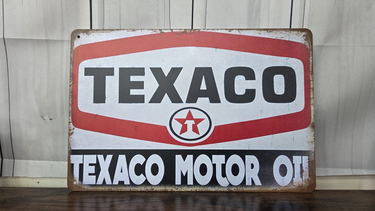 Texaco Motor Oil Metal Sign