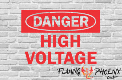 STICKER DANGER HIGH VOLTAGE