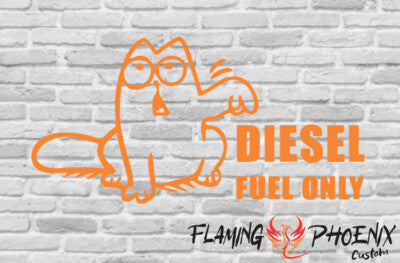 Vinyl sticker Diesel fuel only
