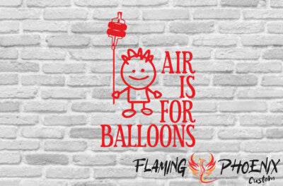 Vinyl sticker Air is for ballons