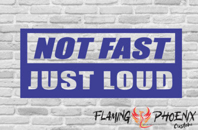 Vinyl sticker Not Fast Just Loud