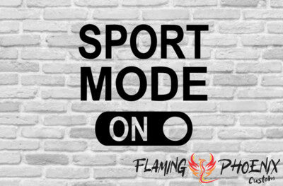 Vinyl sticker Sport mode ON