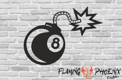 STICKER 8 BALL WITH WICK