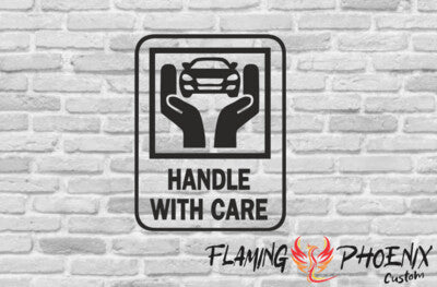 Vinyl sticker Handle with care