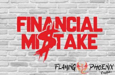 Vinyl sticker Financial mistake dollar