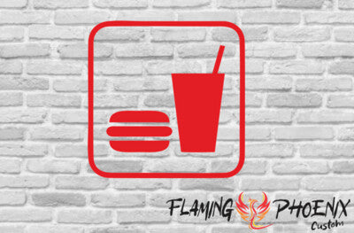 STICKER FOOD SIGN