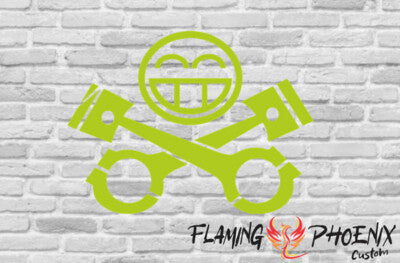 STICKER CROSS PISTONS WITH FACE