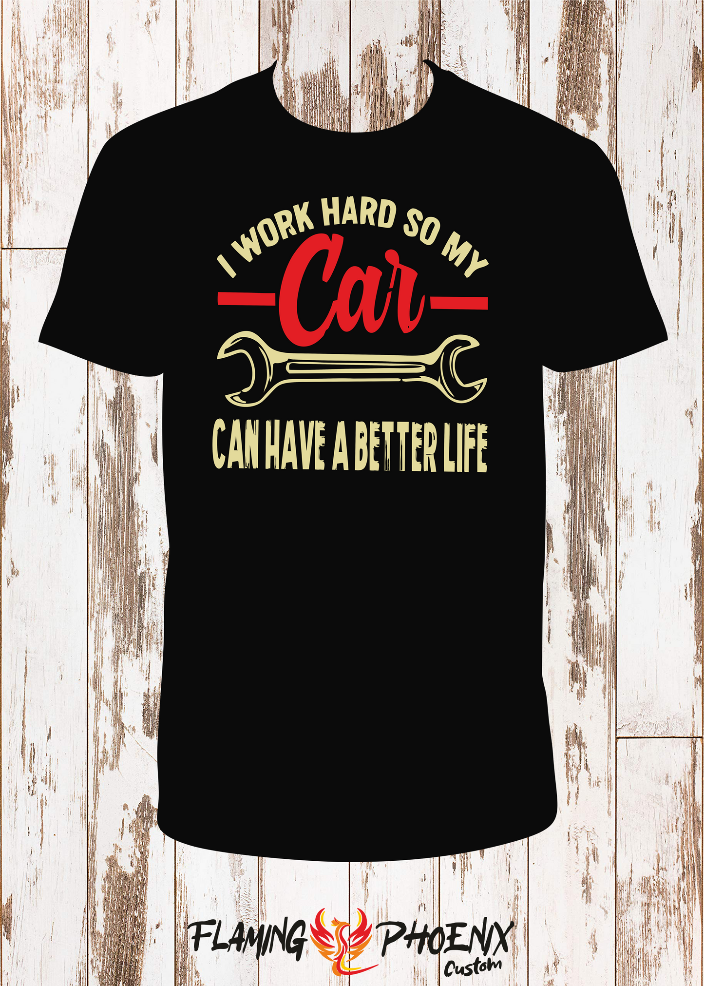 SHIRT I WORK HARD CAR