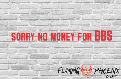 Vinyl sticker Sorry no money for BBS