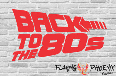 Vinyl sticker Back to the 80s