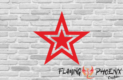 Vinyl sticker double star