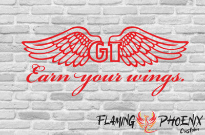 Vinyl sticker Earn your wings