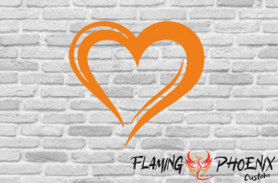 Vinyl sticker fine line heart