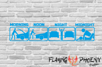 Vinyl sticker Morning Noon Night Midnight