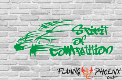 Vinyl sticker Team spirit of competition 2 cars