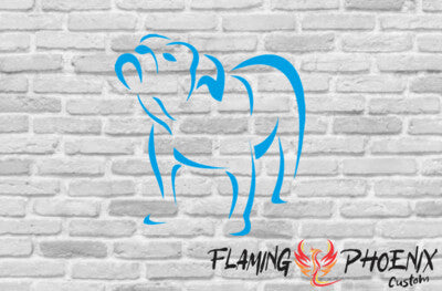Vinyl sticker bulldog