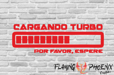 STICKER CARGANDO TURBO