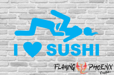 STICKER I LOVE SUSHI