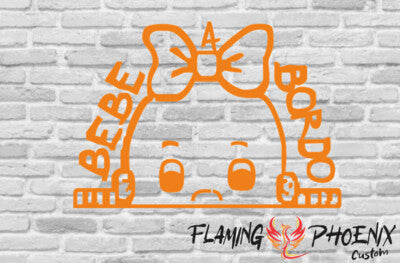 Vinyl sticker Bebe A Bordo Asomado