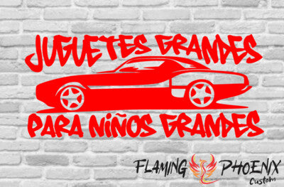 Vinyl sticker Juguetes grandes para niños grandes