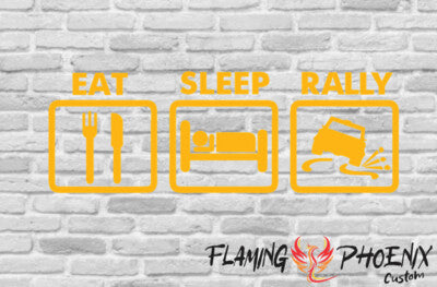 Vinyl sticker Eat Sleep Rally