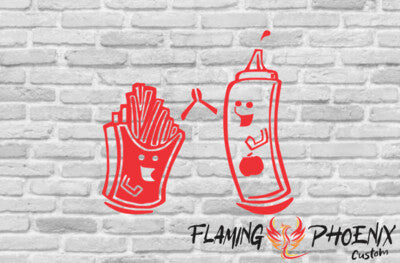 STICKER FRIES AND KETCHUP