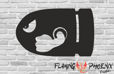 Vinyl sticker bullet