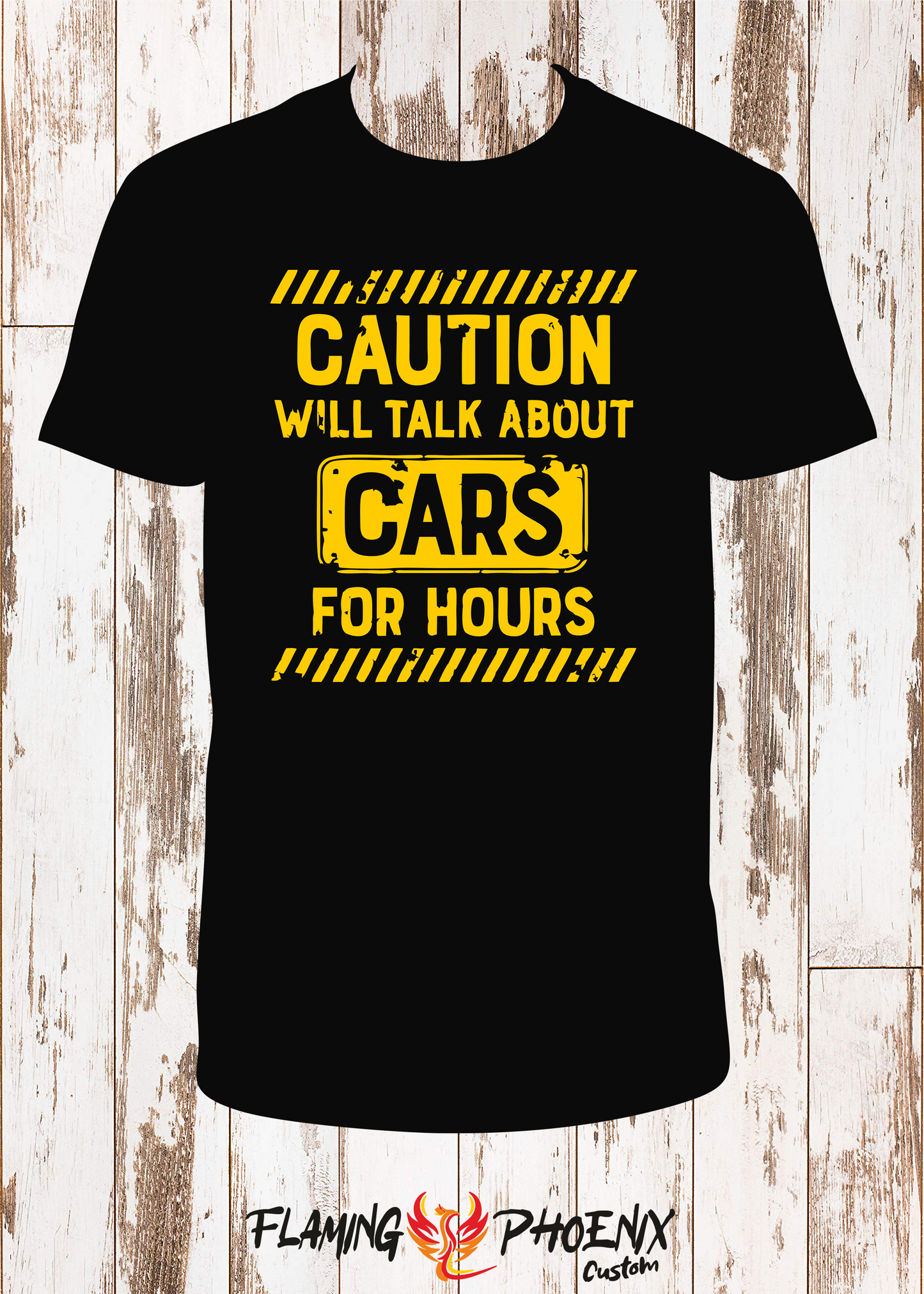 SHIRT CAUTION WILL TALK ABOUT CARS