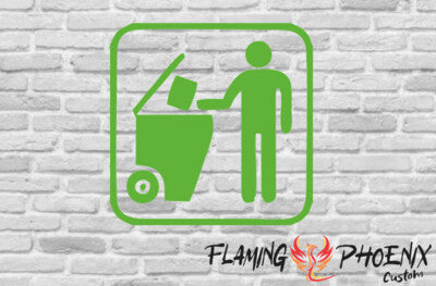 STICKER THROW TRASH