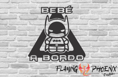 STICKER BEBE A BORDO BATMAN
