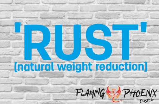 Vinyl sticker RUST natural weight reduction
