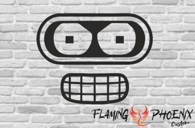 Vinyl sticker Bender face