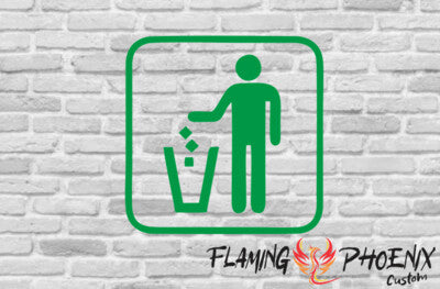 Vinyl Stickers Paper Bin
