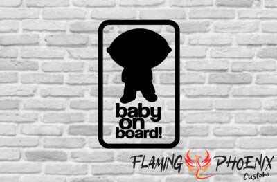 Vinyl sticker Baby On Board Stewie