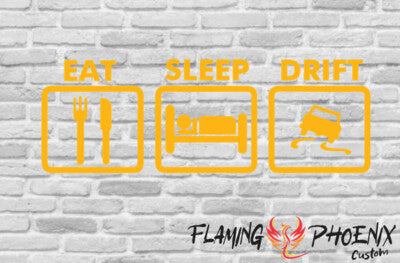STICKER EAT SLEEP DRIFT