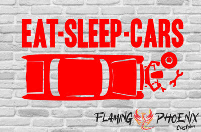 Vinyl sticker Eat Sleep Cars