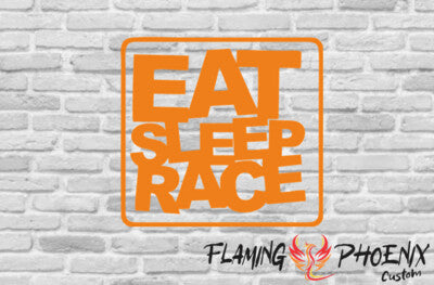 Vinyl sticker Eat Sleep Race