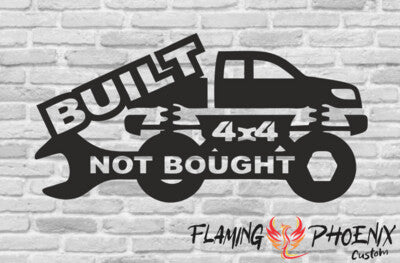 STICKER BUILT NOT BOUGHT 4X4