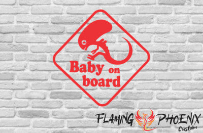 Vinyl sticker Baby On Board Alien