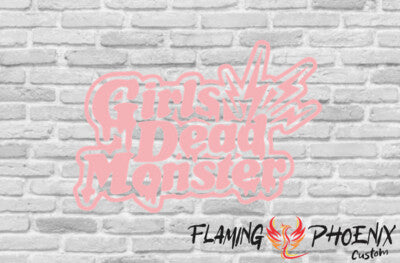 Vinyl sticker Girls dead monster