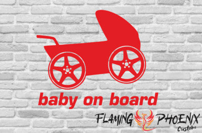 STICKER BABY ON BOARD WHEELS