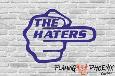 Vinyl sticker Finger The haters