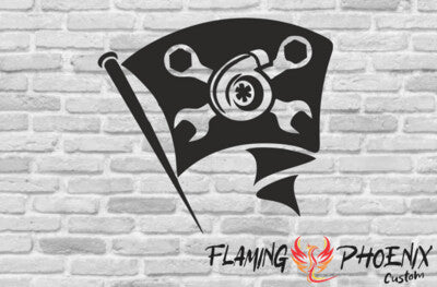 STICKER TURBO FLAG
