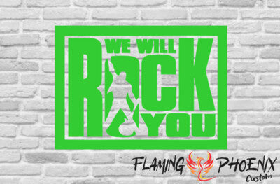Vinyl sticker We will rock you