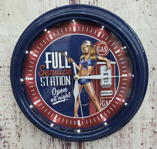 Gas Pinup Led Clock