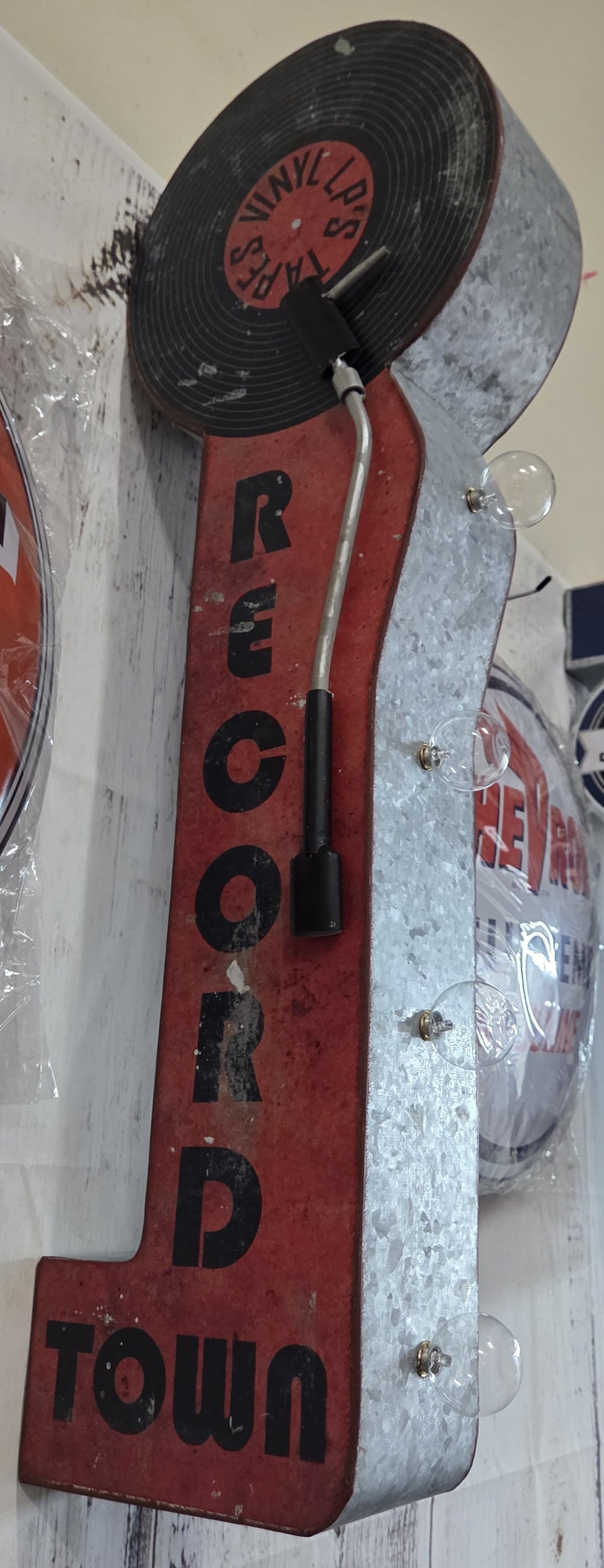 Record Town Led Sign