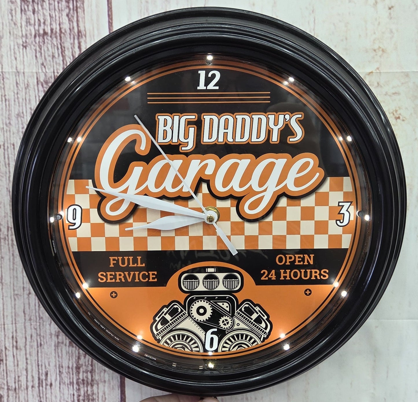 Big Daddy's Garage Led Clock